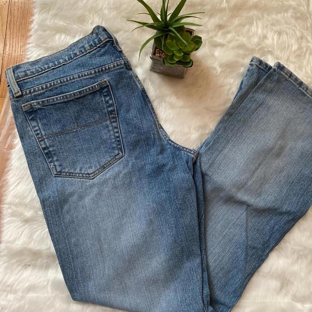 Woman Boot Cut Blue Denim Jeans